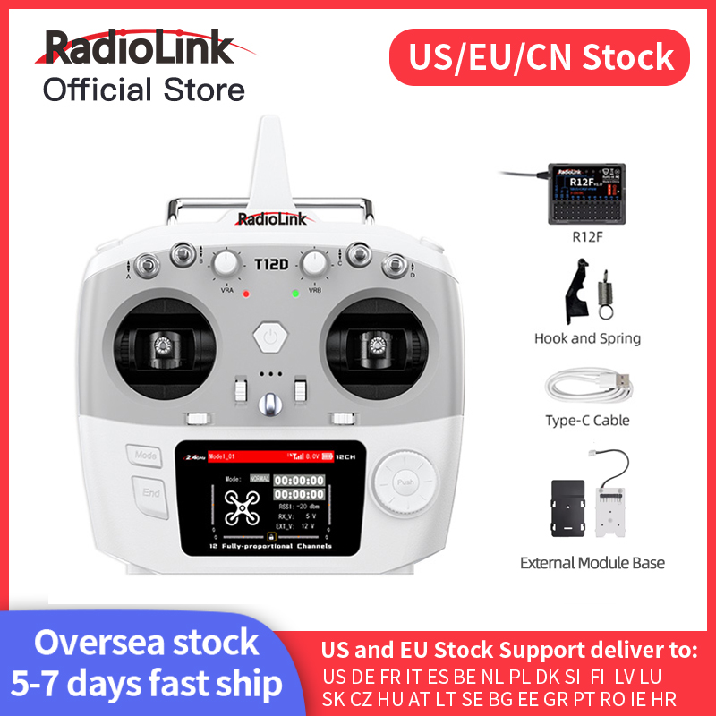 Joystick Rc Drone - Radiolink T12D ELRS 12 Saluran Pemancar,