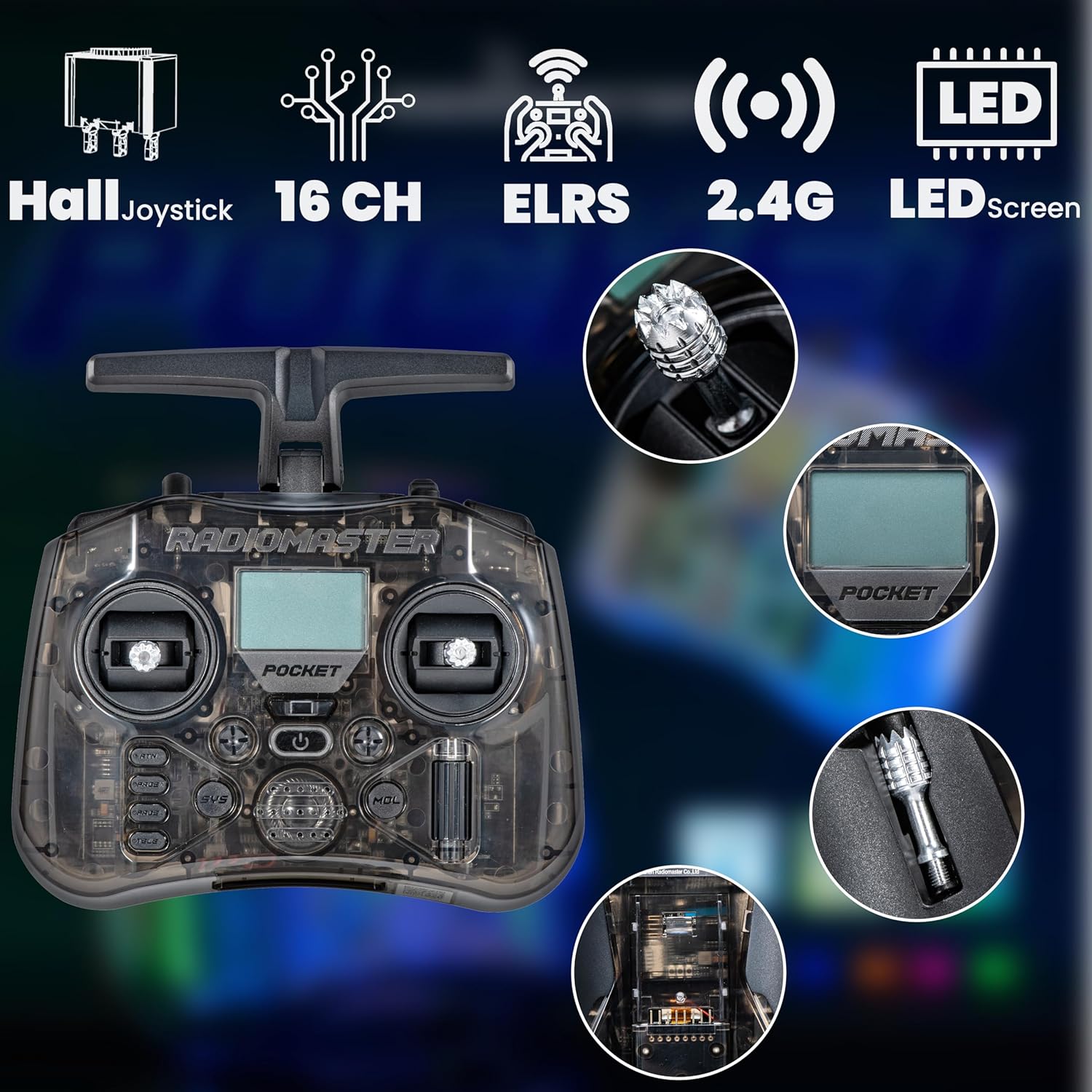 RadioMaster POCKET P16 2.4G Ra - Joystick Rc Drone ulasan dan harga