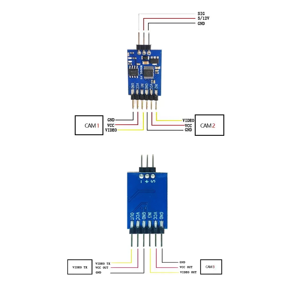 Modul Pengalih Video 3 Saluran - Drone Rc Controller ulasan dan harga
