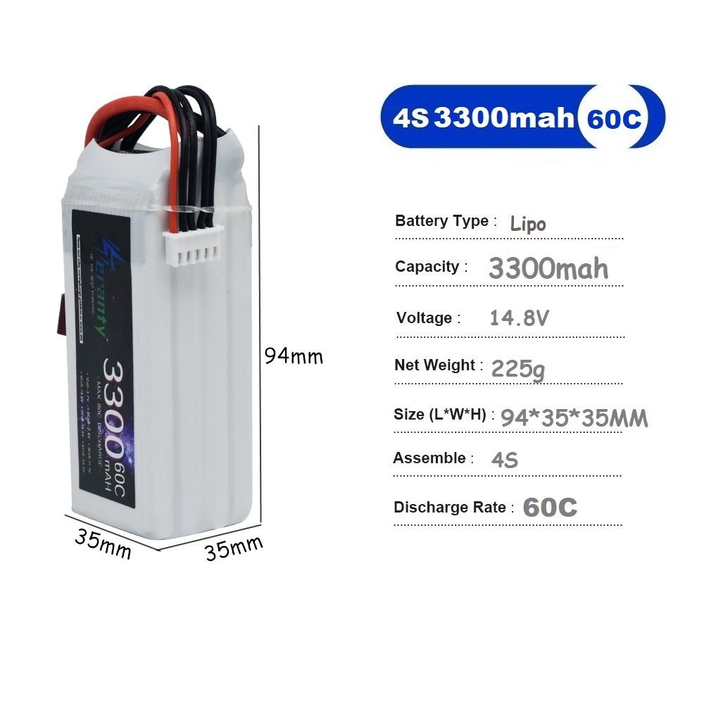 LiPo baterai isi ulang 4S 3300 - Drone Carrera Rc ulasan dan harga