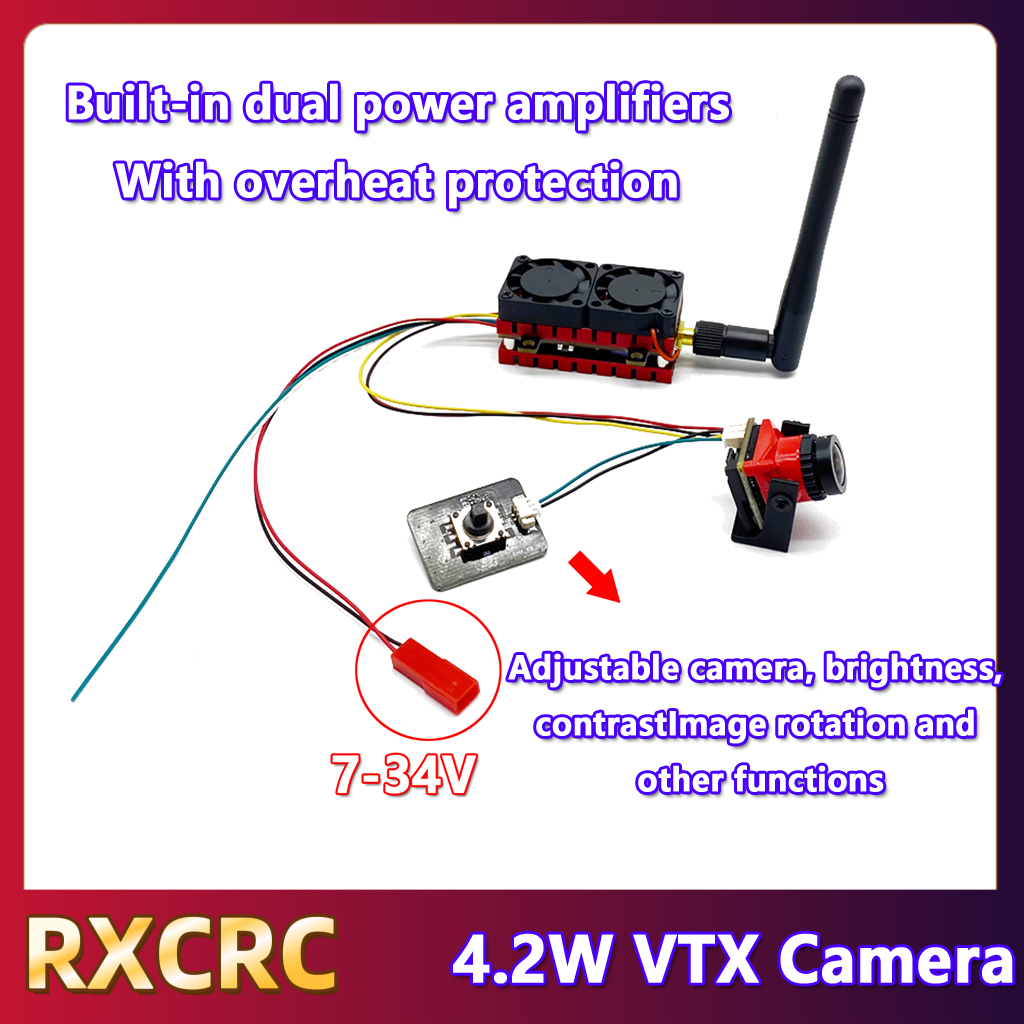 RXCRC 5.8G 48CH 4.2W Pemancar  - Drone Rc Controller ulasan dan harga