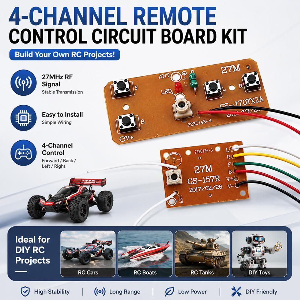 4CH RC Remote Control Circuit  - Joystick Rc Drone ulasan dan harga