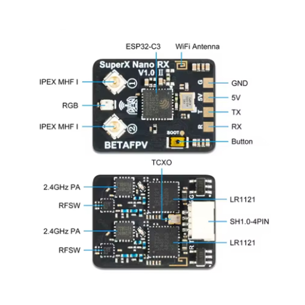 Penerima frekuensi ganda BETAF - Drone Rc Frequency ulasan dan harga