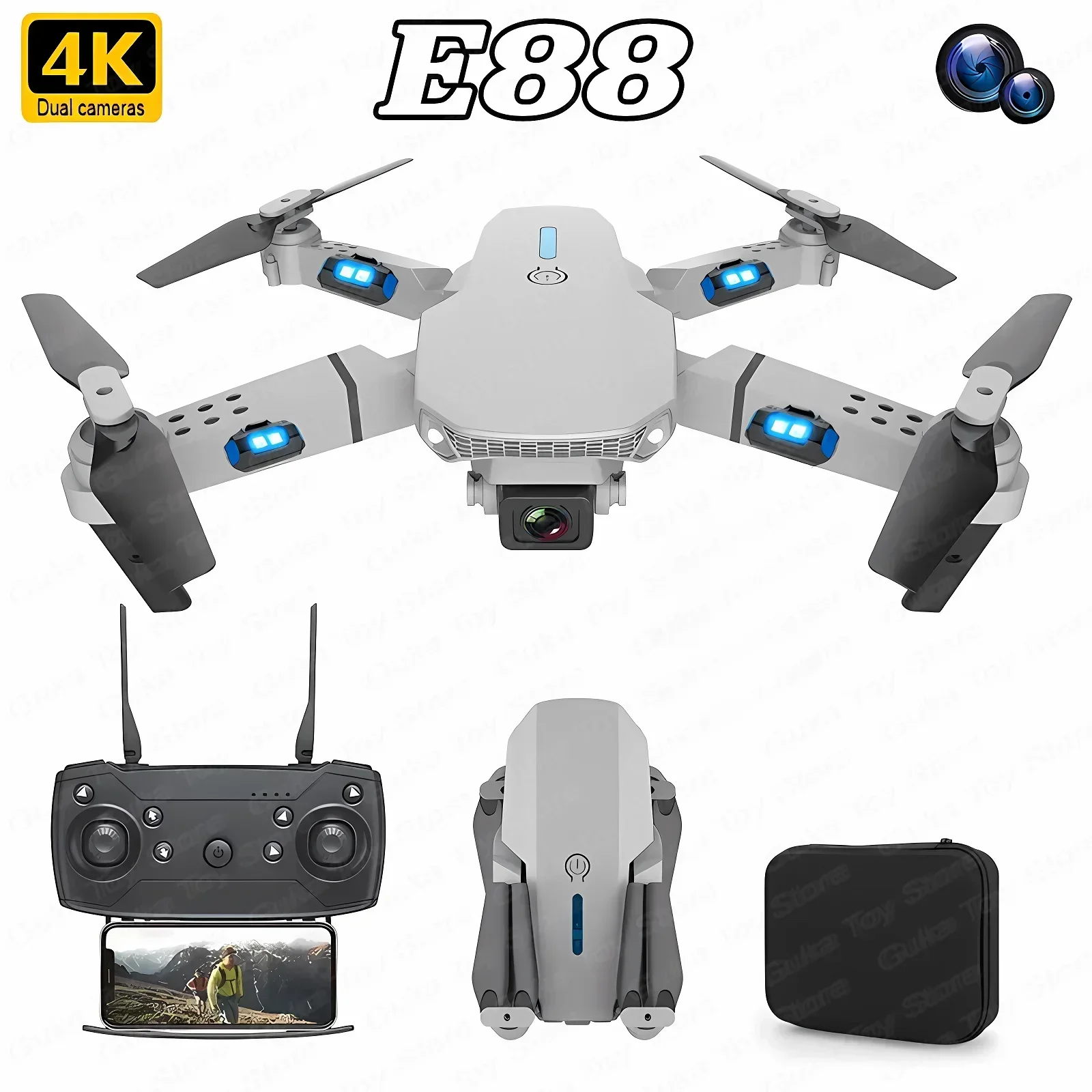 E88 Pro Drone FPV kamera sudut - Rc Drone E88 ulasan dan harga