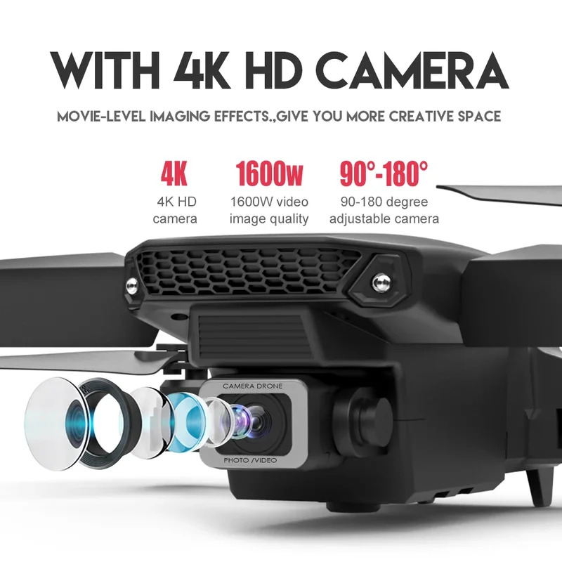 E88 Pro Drone Lipat Cerdas Men - Rc Drone E88 ulasan dan harga