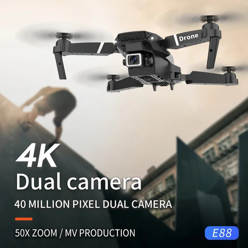 E88 Pro Drone Lipat Cerdas Men - Rc Drone E88 ulasan dan harga