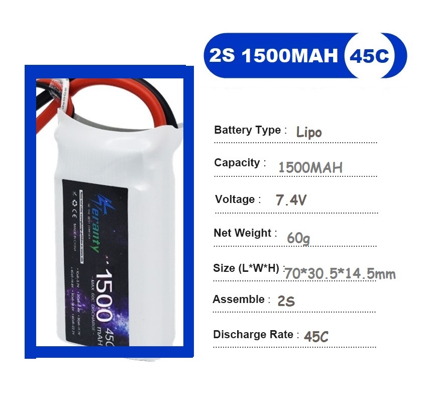 2 buah 7.4V Lipo 2S baterai 15 - Drone Carrera Rc ulasan dan harga