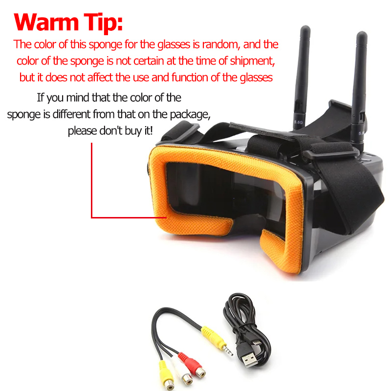 VR009 Kacamata Video FPV Layar - Fpv Antenna Receiver ulasan dan harga